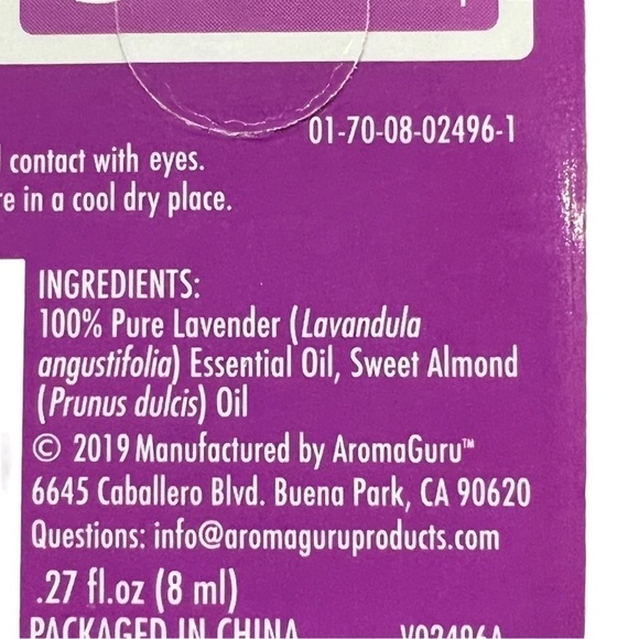 Aroma Guru Set of 2 Roll On Aromatherapy Essential Oils, Lavender & Muscle Ease - Picture 5 of 13